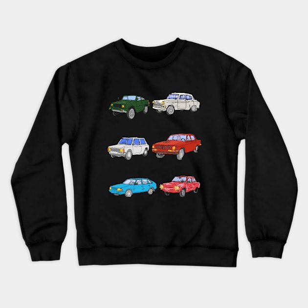 ussr cars Crewneck Sweatshirt by Antho